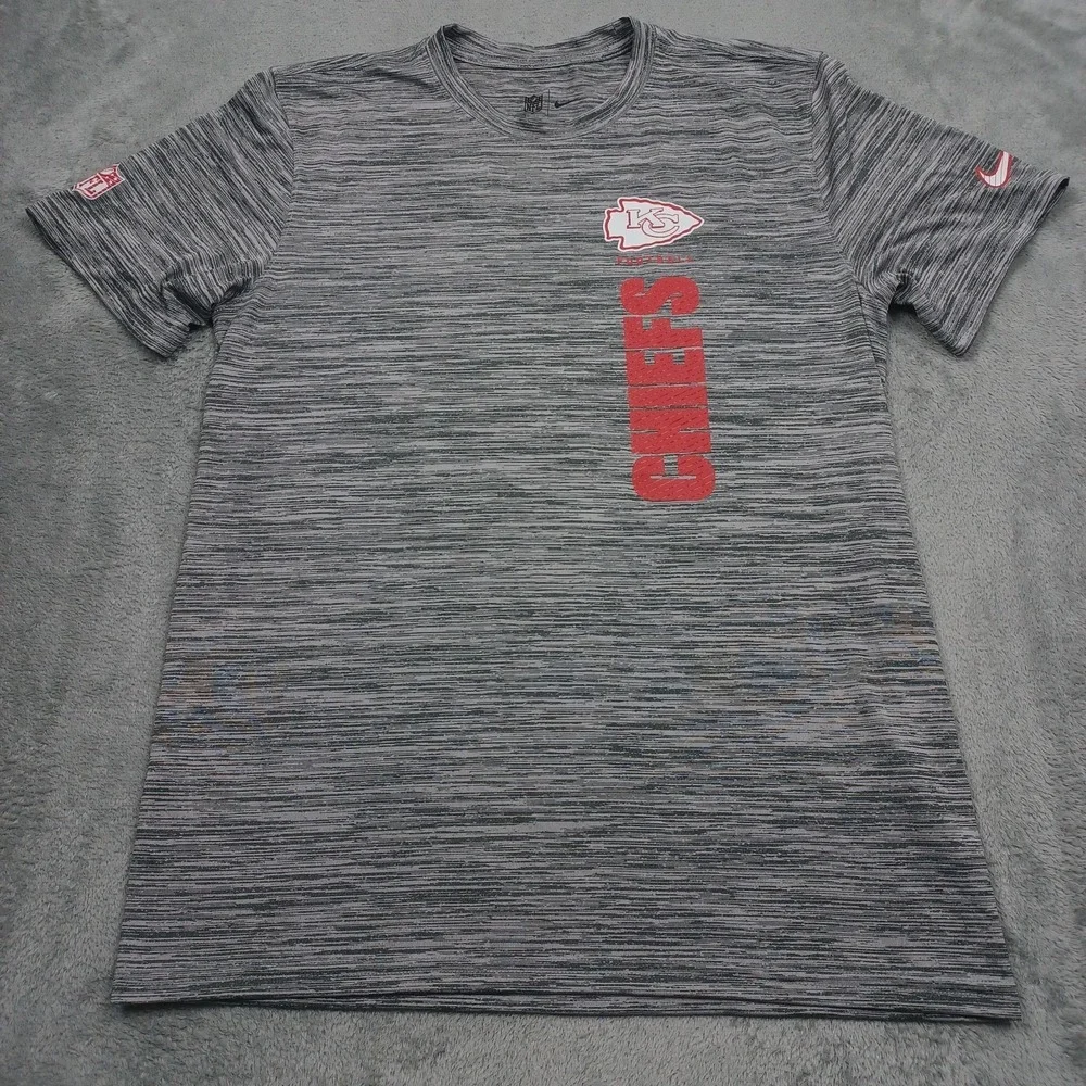 Kansas City‎ Chiefs Shirt Womens Medium Gray Nike NFL Football